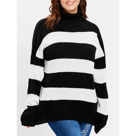 plus size black turtleneck sweater